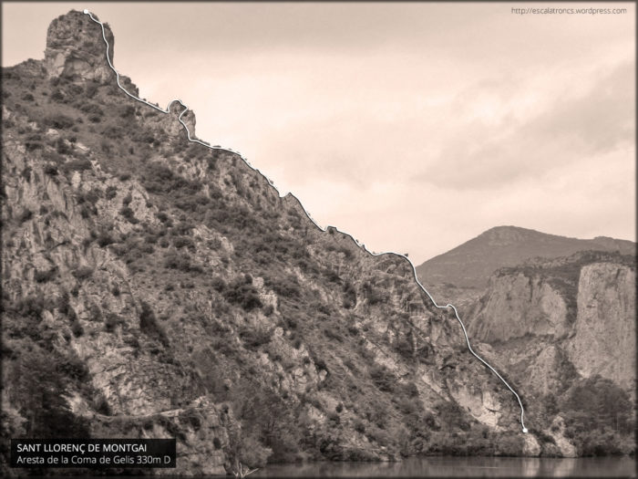 Recorregut de la via Cresta de la Coma de Gelis